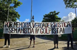 Levante Popular da Juventude promove escracho a golpistas do 8/1