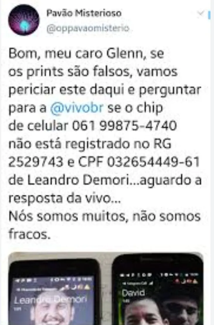 abin abraji Pavão Misterioso divulgou telefone monitorado pela 'Abin paralela'
