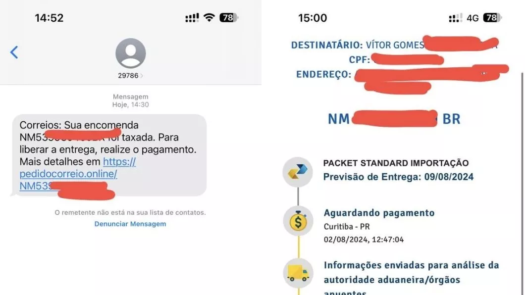 Golpe do SMS