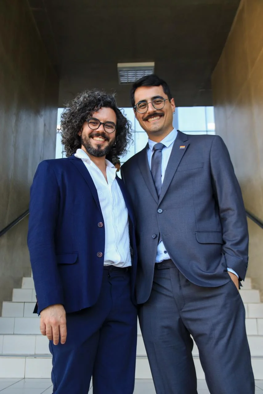 vereador Vereador de Florianópolis, Leonel Camasão (PSOL), e seu marido Paulo Cordeiro