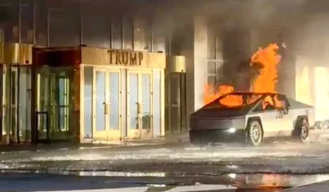 Cybertruck, fabricado por Musk, explode e mata uma pessoa em frente ao hotel de Trump