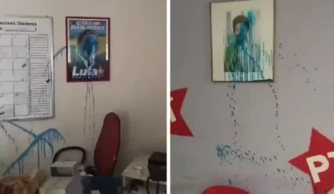 Sede do PT é alvo de vandalismo em Diadema, e partido cobra apuração