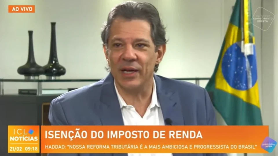 Haddad no ICL: Desafio da isenção do IR para quem ganha até R$ 5 mil será tributar o ‘andar de cima’