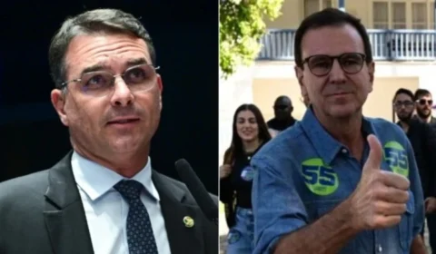 ‘Senador frouxo’: Paes bate boca com Flávio Bolsonaro
