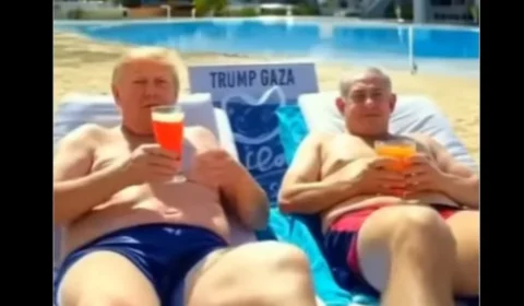 Em animação de IA divulgada por Trump, Gaza aparece transformada em resort; veja