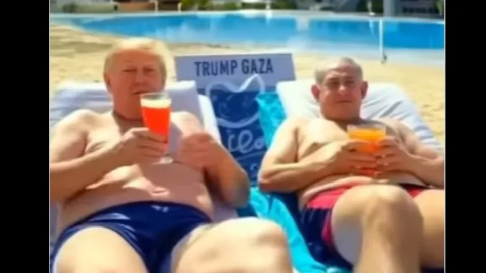 Em animação de IA divulgada por Trump, Gaza aparece transformada em resort; veja