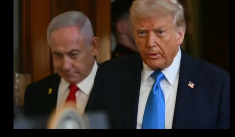 Em reunião com Netanyahu, Trump diz que quer palestinos fora de Gaza