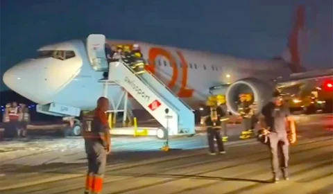 Veja vídeo: avião da Gol bate em carro de manutenção na pista do Galeão (RJ)