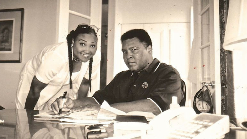 Maryum “May May” Ali e Muhammad Ali. Foto: Maryum Ali para Andscape