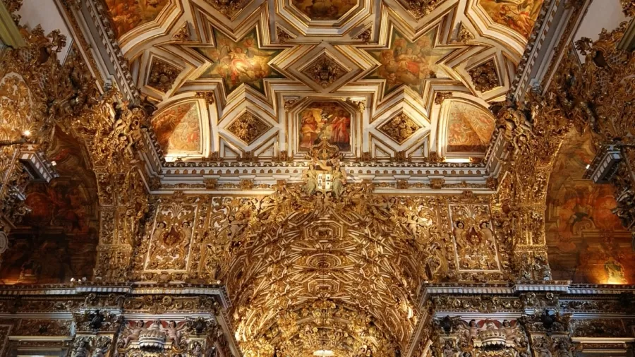 Teto da Igreja de São Francisco de Assis, em Salvador, em foto de arquivo