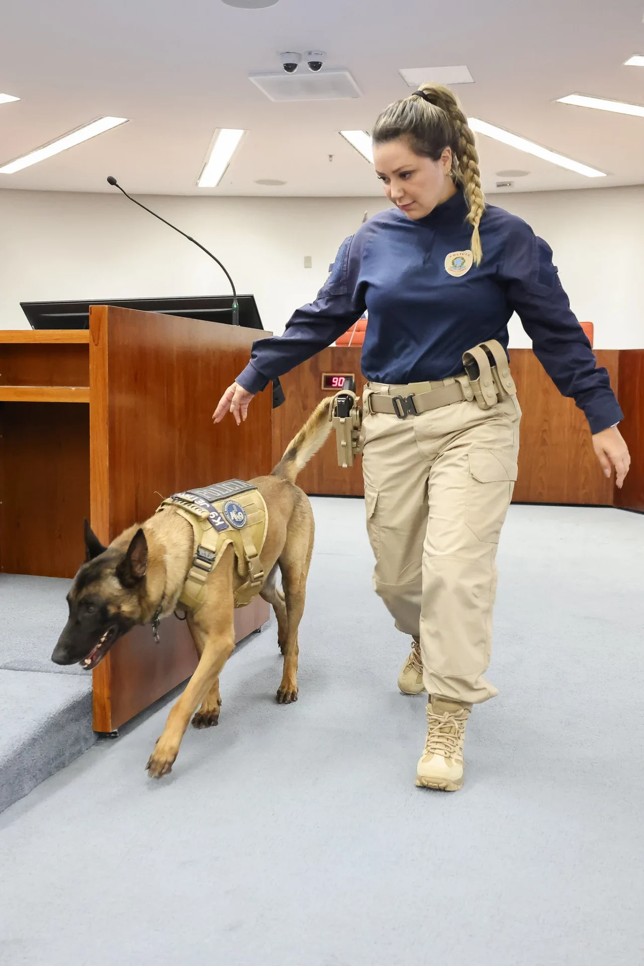 <em>Checagem de segurança antes da sessão do STF. (Foto: Antonio Augusto/STF)</em>