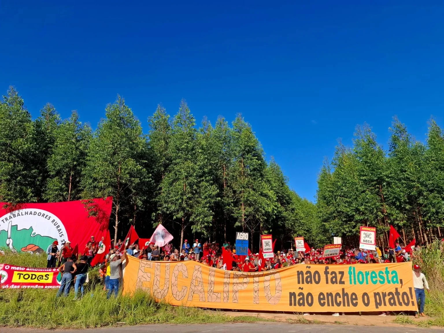 MST protesta contra danos ambientais