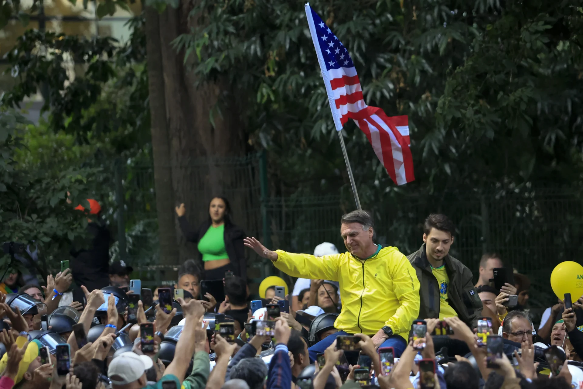 Ato a favor da anistia para golpístas. Foto: AFP