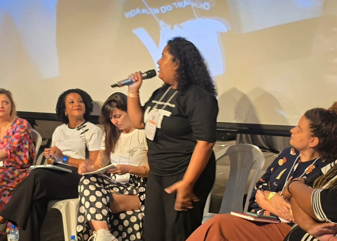 Priscila Santos Araújo é a coordenadora nacional do movimento Vida Além do Trabalho (VAT) - Caroline Oliveira/Brasil de Fato