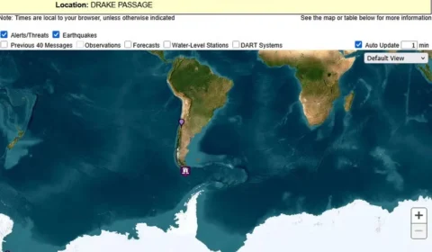Chile emite alerta de tsunami após terremoto de magnitude 7,5 no extremo sul do país