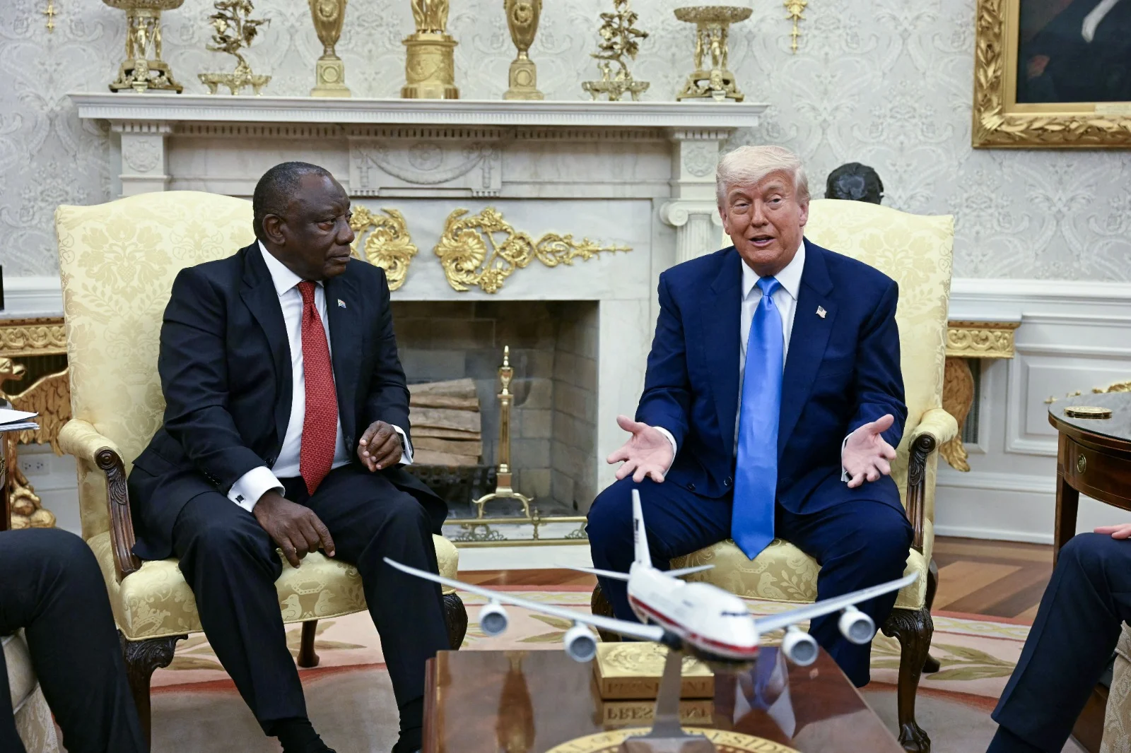 Donald Trump e o presidente da África do Sul, Cyril Ramaphosa