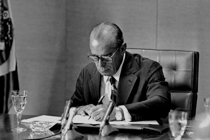 Em 28 de agosto de 1978, o então presidente da ditadura João Figueiredo sancionou a Lei da Anistia. Foto: Orlando Brito