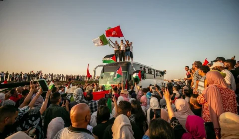 Brasileiros participam de Marcha Global para Gaza, com mais de 10 mil pessoas