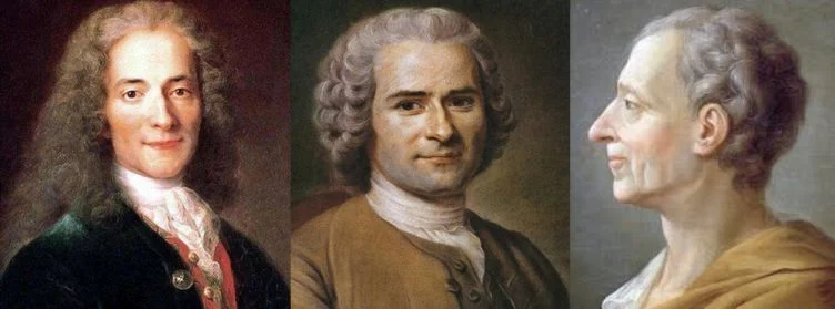Voltaire russeau montesquieu Voltaire, Russeau e Montesquie