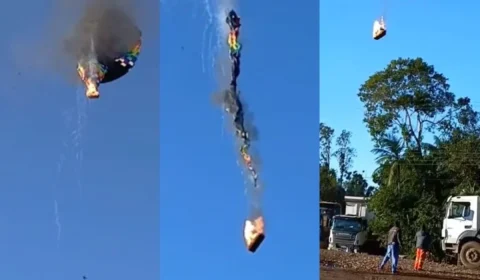 ‘A gente viu duas pessoas caírem’, diz testemunha de queda de balão em SC