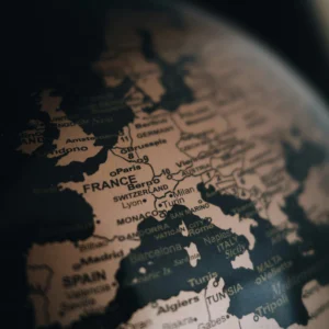 Mapa globo europa frança