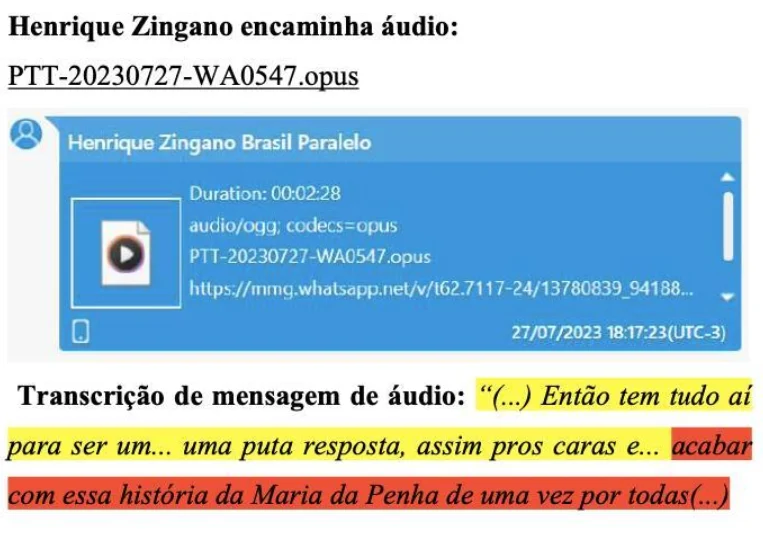 Brasil Paralelo usou documento falso para atacar Maria da Penha