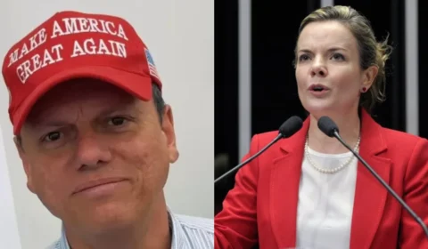 Em post, Tarcísio não critica Trump por tarifa de 50% e é rebatido por Gleisi