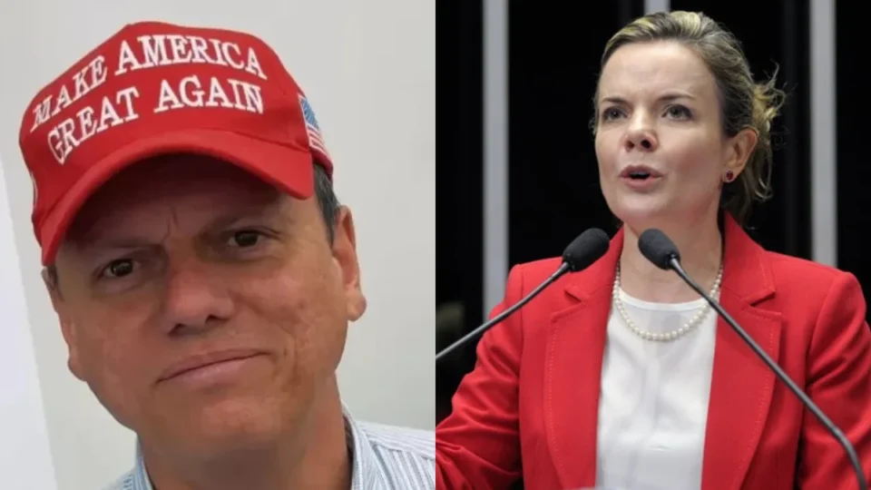 Em post, Tarcísio não critica Trump por tarifa de 50% e é rebatido por Gleisi