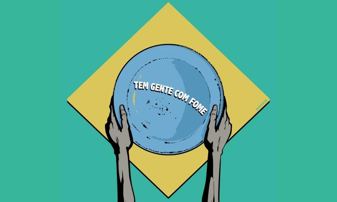 ilustração fome no Brasil A ilustração nos lembra: a fome tem pressa, e o combate a ela também deveria ter. Imagem: Cris Vector