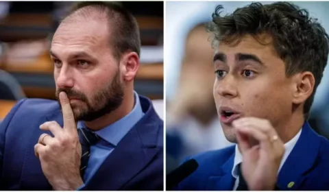Eduardo cobra Nikolas por maior defesa de Bolsonaro: ‘Se estivesse mais engajado, ajudaria’