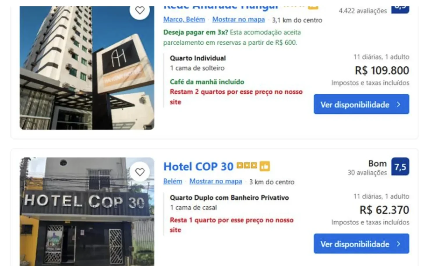 Hotéis se recusam a explicar preços exagerados para COP30