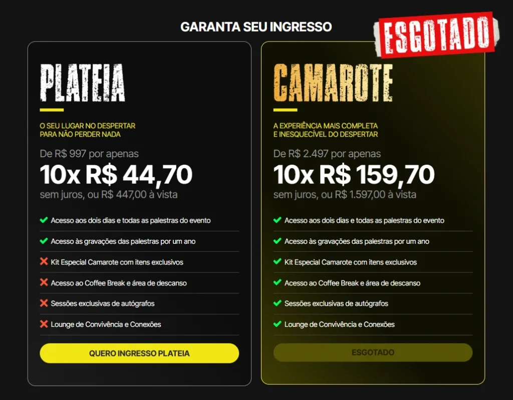 despertar 2025 preços