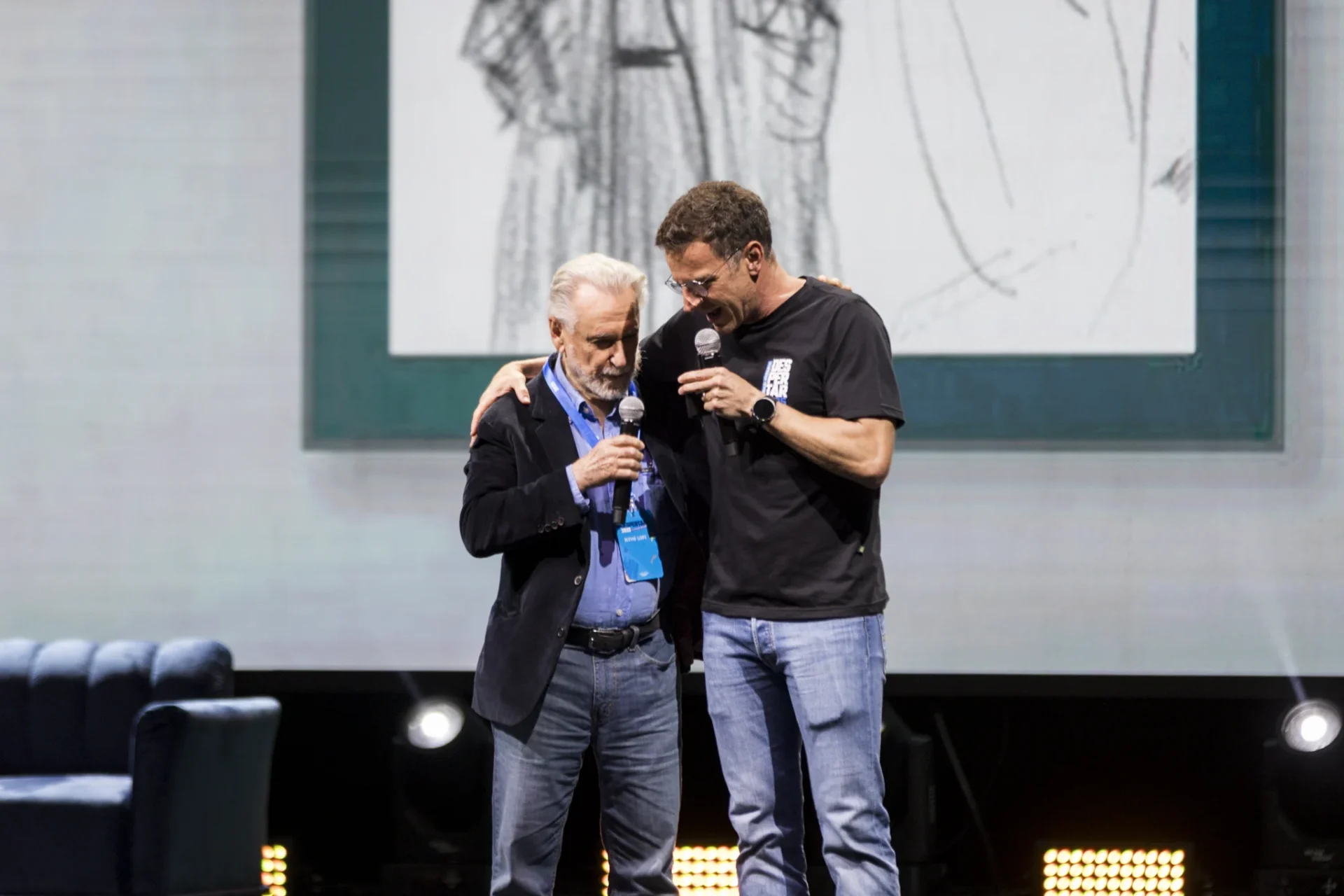 Eduardo Moreira e João Cândido Portinari durante o Despertar 2025. Créditos: ICL