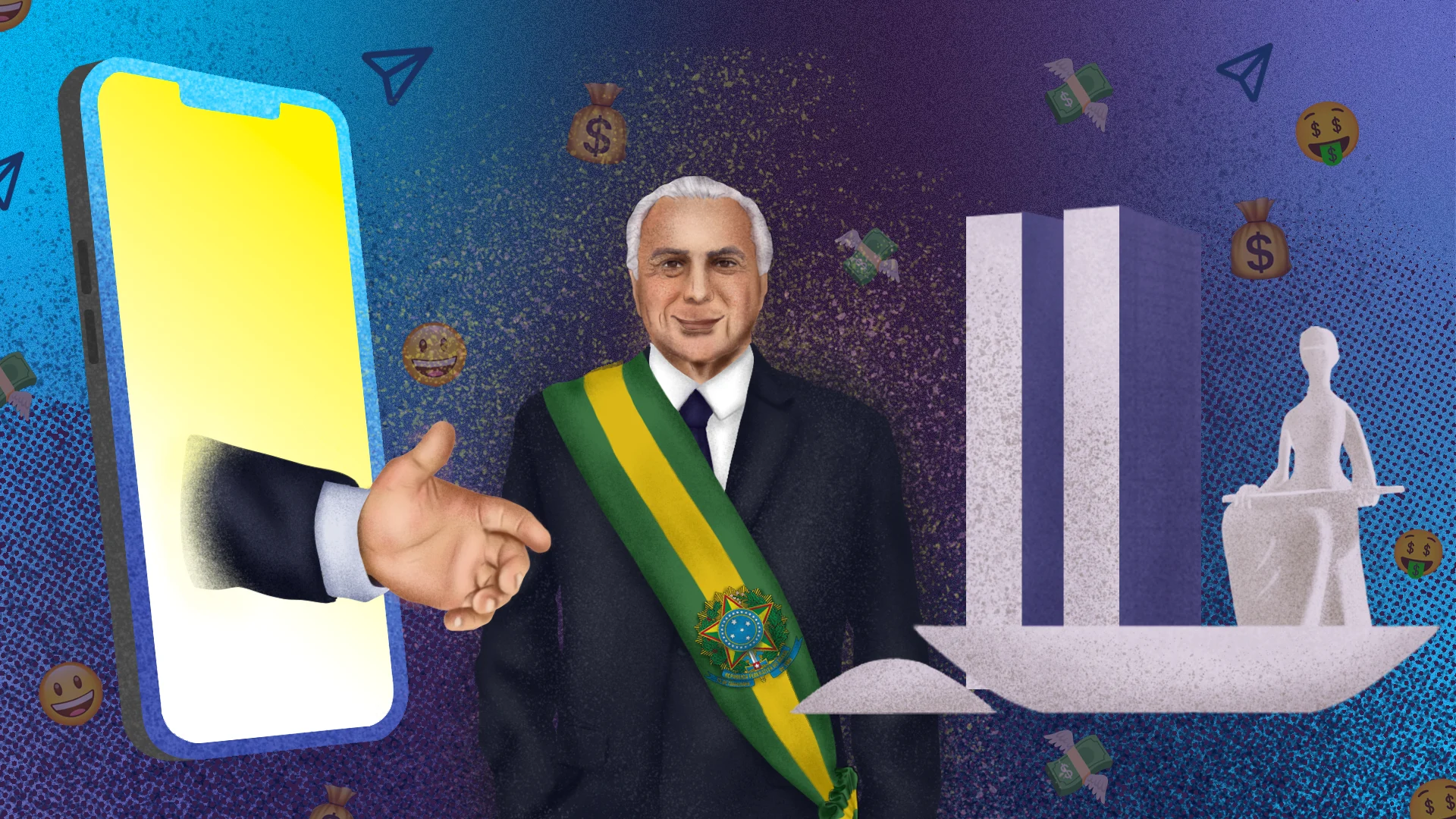 O ex-presidente Michel Temer, que tem atuado para big techs