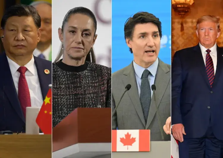 Líderes internacionais tarifas Líderes de potências globais adotam estratégias distintas frente ao protecionismo comercial, em um cenário internacional marcado por disputas econômicas e tensões nas relações multilaterais. Imagem: Agência Brasil