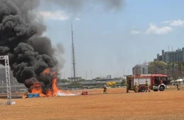 STF suspeita de incêndio criminoso em banheiros químicos na Esplanada dos Ministérios