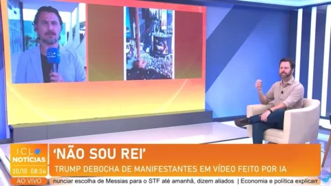 Trump publica vídeo feito por IA em que ele joga fezes em manifestantes