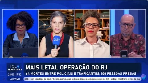 A jornalista Cecília critica a megaoperação policial comandada pelo governador Claudio Castro