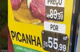 Açougue em Goiânia descumpre decisão judicial e altera cartaz contra petistas