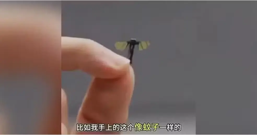 A China desenvolveu microdrones biônicos do tamanho de um mosquito, que podem realizar espionagem militar sem serem detectados. Imagem: divulgação 