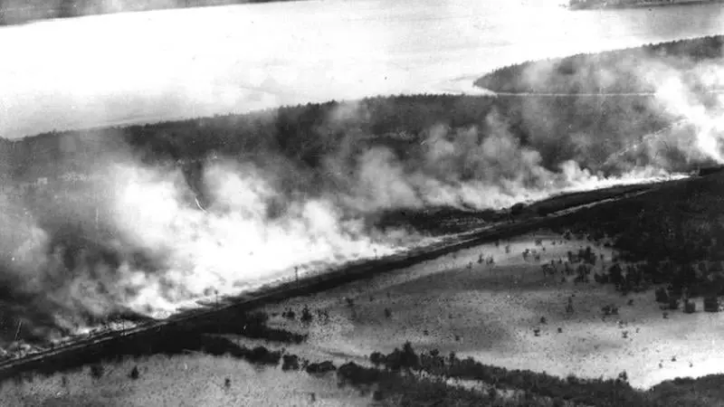 Entre as décadas de 1930 e 1940, o governo de Getúlio Vargas queimou milhões de sacas de café como forma de aumentar artificialmente o preço do produto no mercado externo. Foto: Acervo do Instituto Histórico e Geográfico de São Paulo