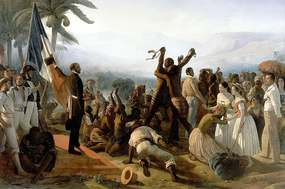 Abolicao escravidao Após a abolição, artistas negros seguiram resistindo e reinventando a cultura afro-brasileira, apesar da exclusão social. Pintura: François-Auguste Biard
