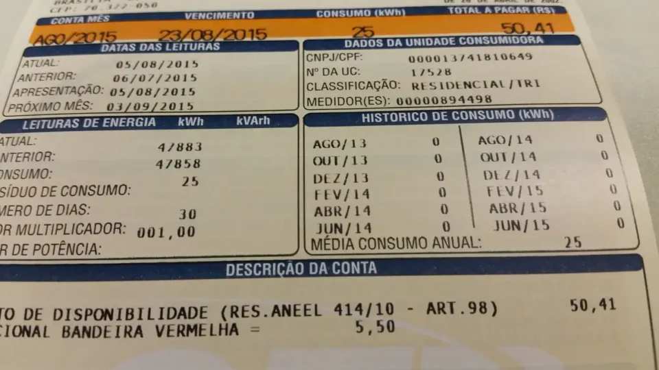 Consumidor pagará menos na conta de luz em janeiro