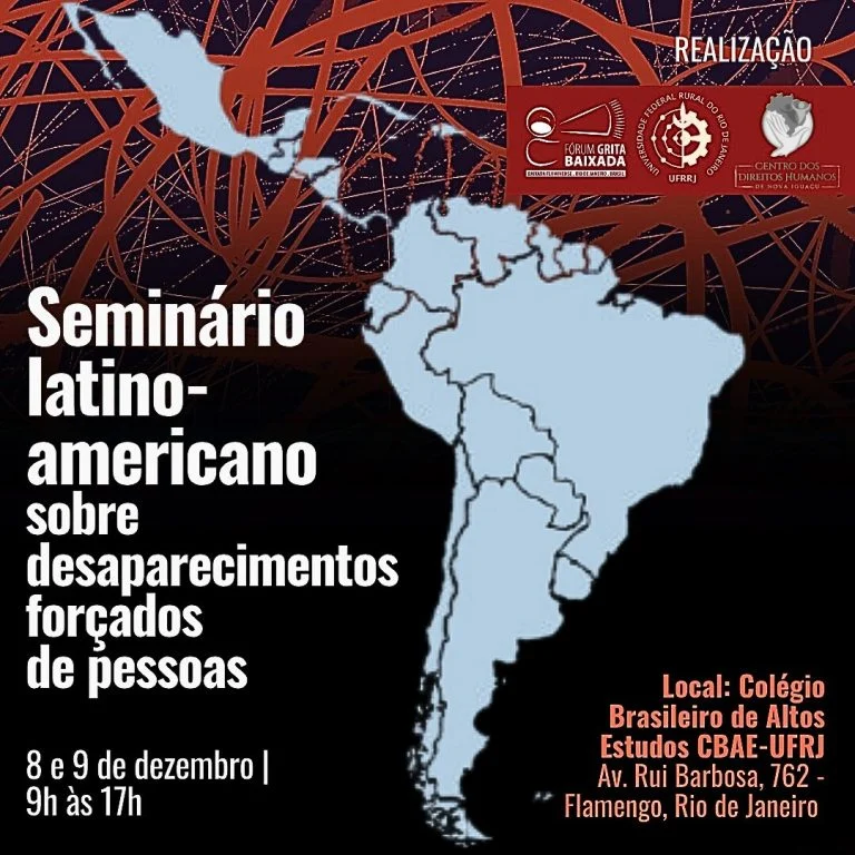 Seminário Latino-Americano sobre Desaparecimento de Pessoas acontece nesta semana no RJ