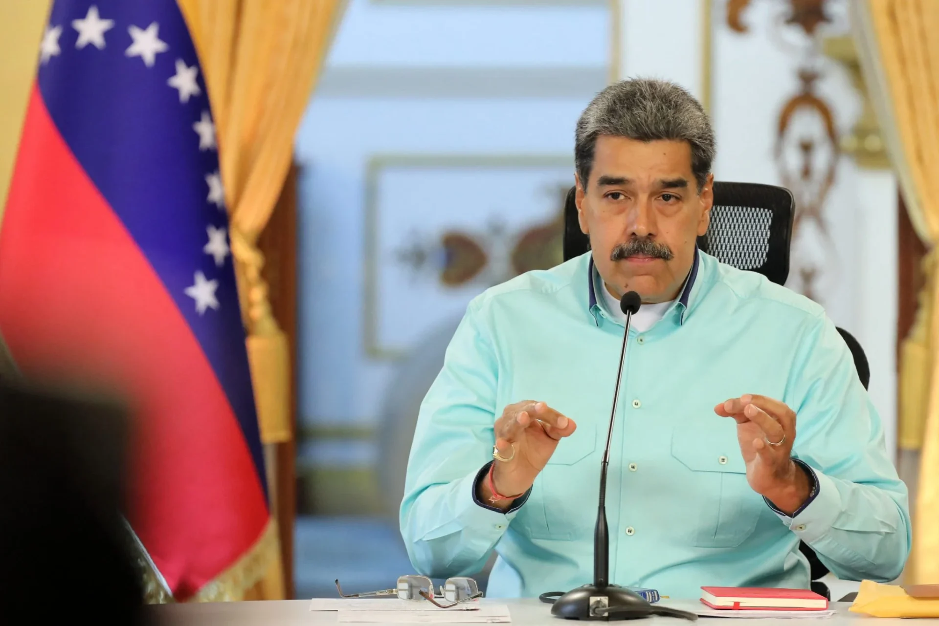 Em comunicado, presidente Nicolás Maduro exigiu o fim das hostilidades ao governo dos Estados Unidos. | Crédito: AFP-Presidência da Venezuela/Zurimar Campos