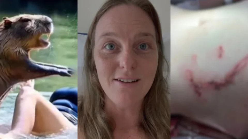 Mulher tem parte de n&aacute;dega arrancada em ataque de capivara em lagoa de SC -  ICL Not&iacute;cias