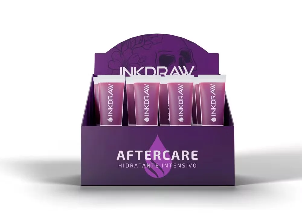 Anvisa proíbe Pomada Cicatrizante Inkdraw Aftercare, indicada para uso pós-tatuagem. — Foto: Divulgação