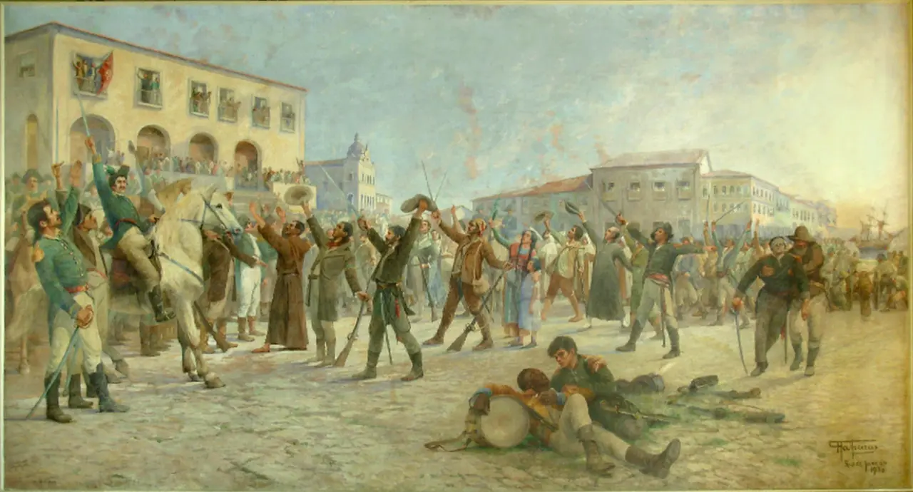 Independência da Bahia A Independência Baiana, celebrada em 2 de julho de 1823, mostra que a conquista da soberania política não se concretizou em um único dia. Imagem: “O Primeiro Passo para a Independência da Bahia”. Antônio Parreiras