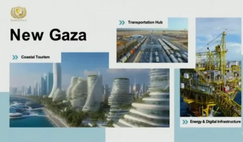 Trump apresenta projeto de ‘Nova Gaza’ com prédios de luxo e turismo