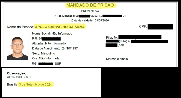 Réu do 8/1 dribla autoridades, consegue passaporte e foge para a Europa